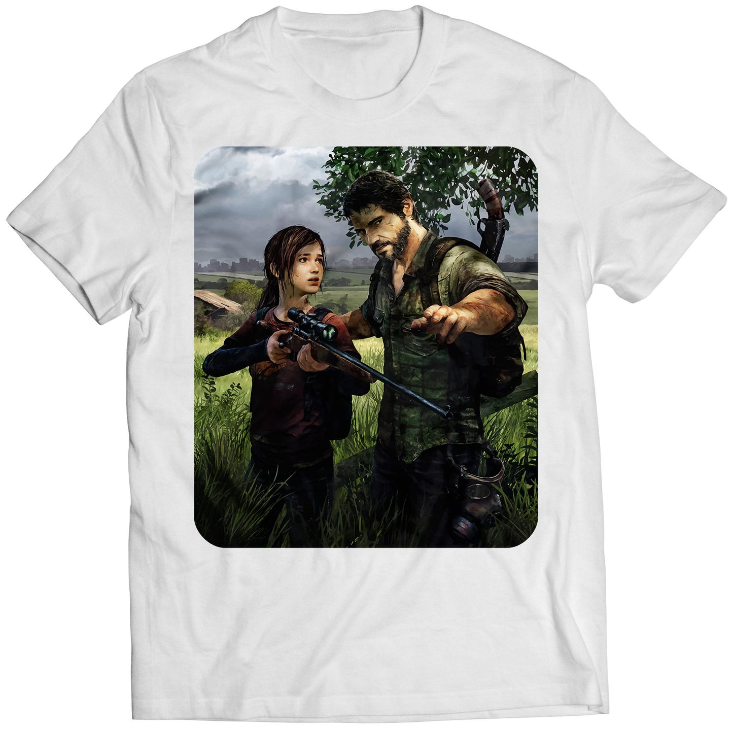 Joel Training Ellie TLOU Premium Unisex T-shirt (Vectorized Design)