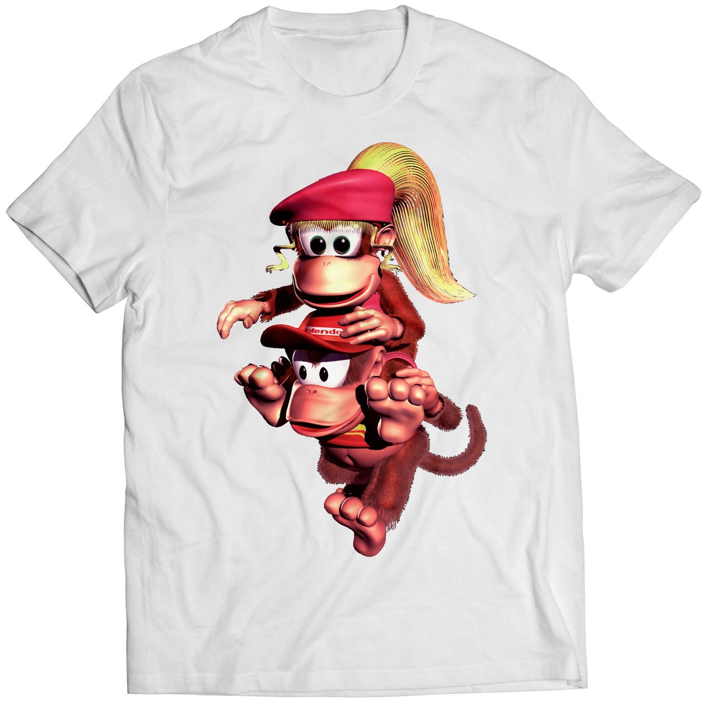 Diddy Carrying Dixie Kong Premium Unisex T-shirt (Vectorized Design)