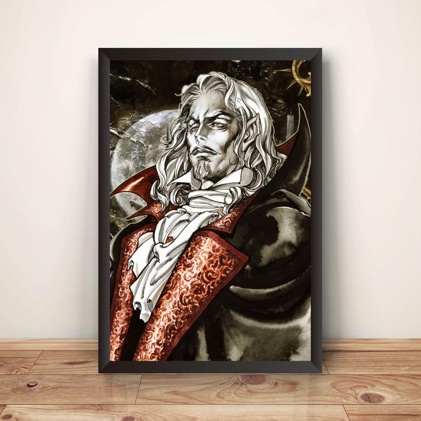 Dracula Castle Painting Premium Poster (Vectorized Design)