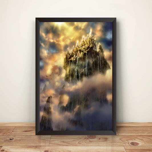 Mount Olympus GOW2 Premium Poster (Vectorized Design)