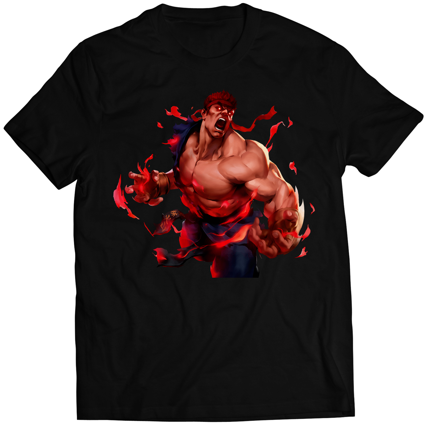 Evil Ryu Duel Fighter Premium Unisex T-shirt (Vectorized Design)