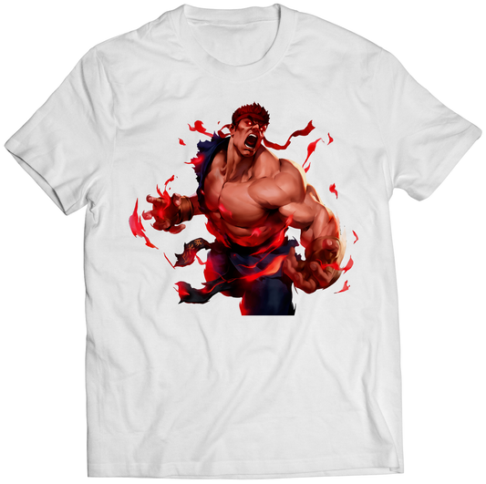 Evil Ryu Duel Fighter Premium Unisex T-shirt (Vectorized Design)