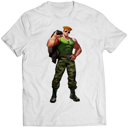 Guile V2 Duel Fighter Premium Unisex T-shirt (Vectorized Design)