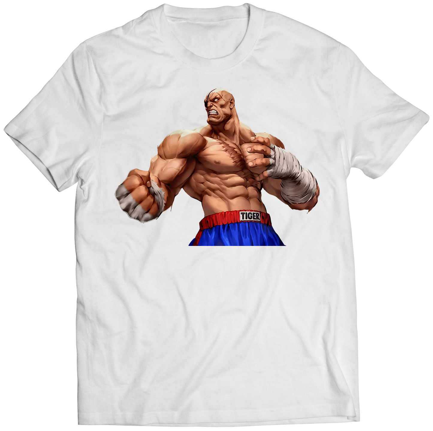 Sagat Duel Fighter Premium Unisex T-shirt (Vectorized Design)