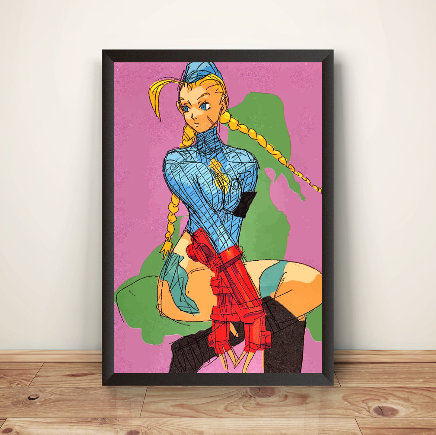 Cammy Sitting Premium Poster (Vectorized Design)