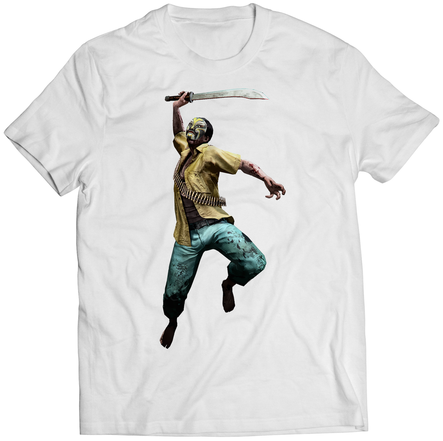 Chinese Zombie Thug V2 RE6 Premium Unisex T-shirt (Vectorized Design)