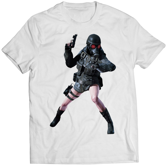 Lady Hunk Evil Revelations Premium Unisex T-shirt (Vectorized Design)