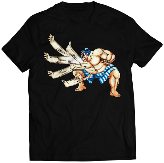 Honda 100 Hands Slap Rare Original SFII World Warrior Premium Unisex T-shirt (Vectorized Design)