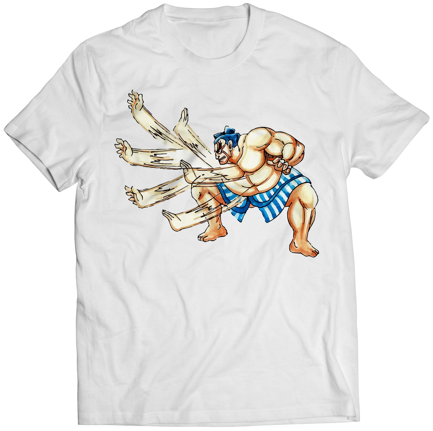 Honda 100 Hands Slap Rare Original SFII World Warrior Premium Unisex T-shirt (Vectorized Design)
