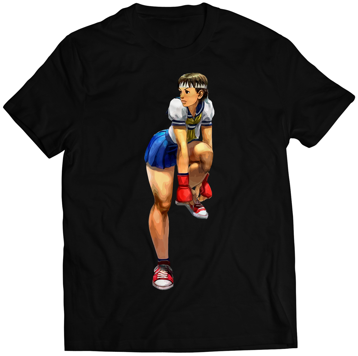 Sakura Tying Shoe Rare SF4 Concept Premium Unisex T-shirt (Vectorized Design)