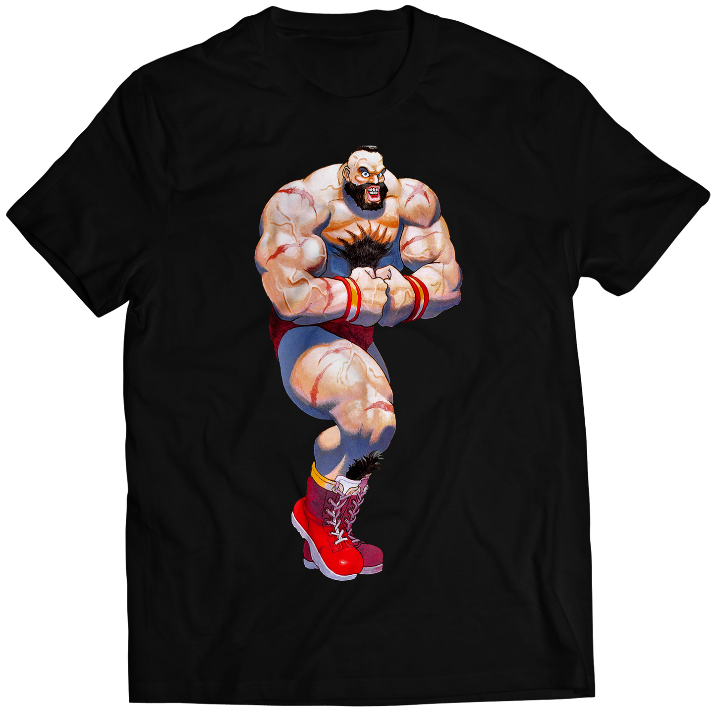 Zangief Flexing SFII SF2 Premium Unisex T-shirt (Vectorized Design)