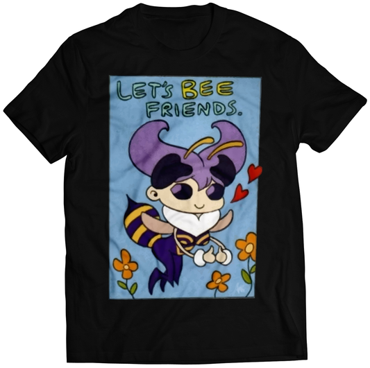 Lets Bee Friends Darkstalkers Premium Unisex T-shirt (Vectorized Design)