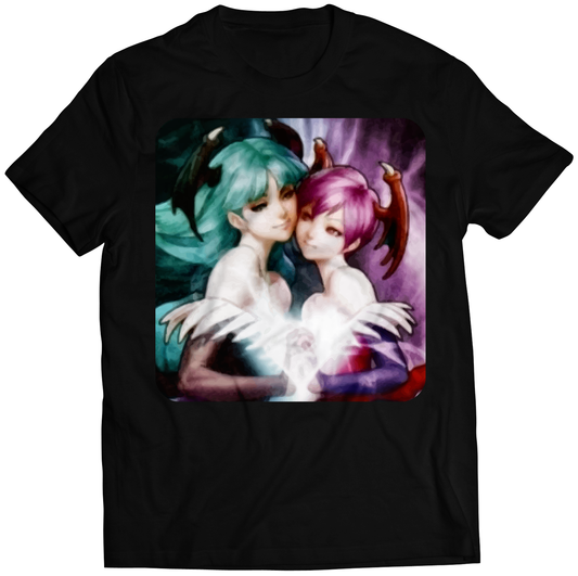 Vampire Sisters Darkstalkers Premium Unisex T-shirt (Vectorized Design)