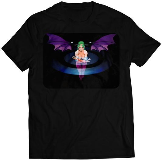Floating Morrigan Darkstalkers Premium Unisex T-shirt (Vectorized Design)