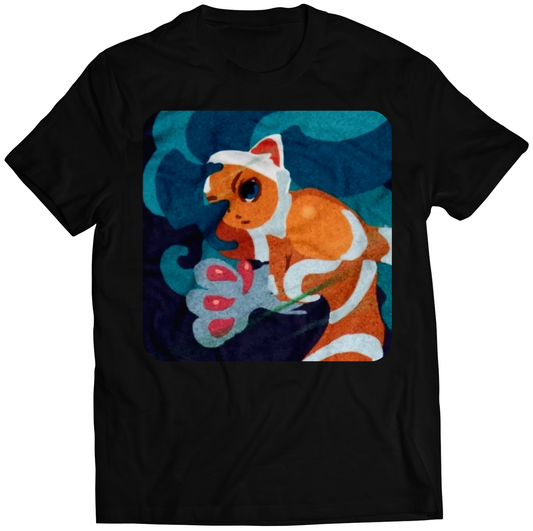 Felicia Painting Darkstalkers Premium Unisex T-shirt (Vectorized Design)