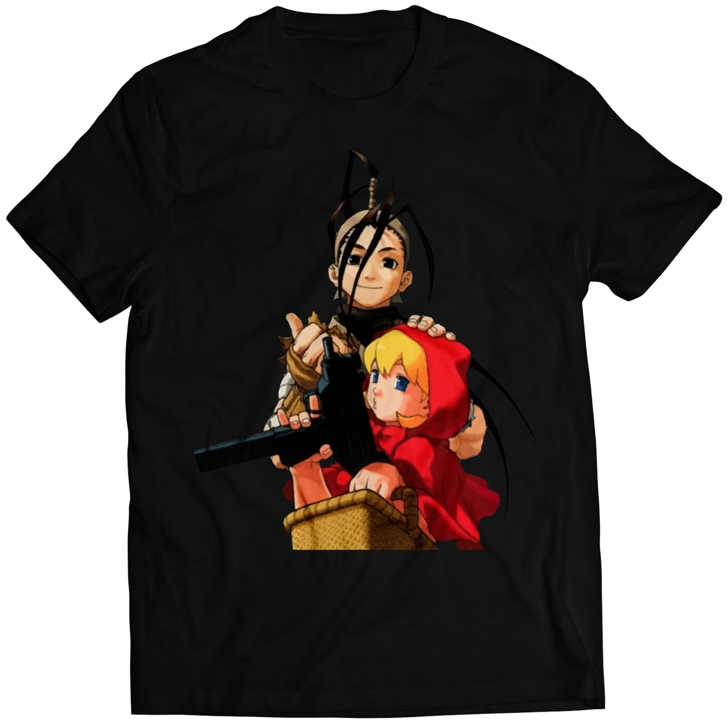 Ibuki X Bulleta BB Hood Darkstalkers Premium Unisex T-shirt (Vectorized Design)