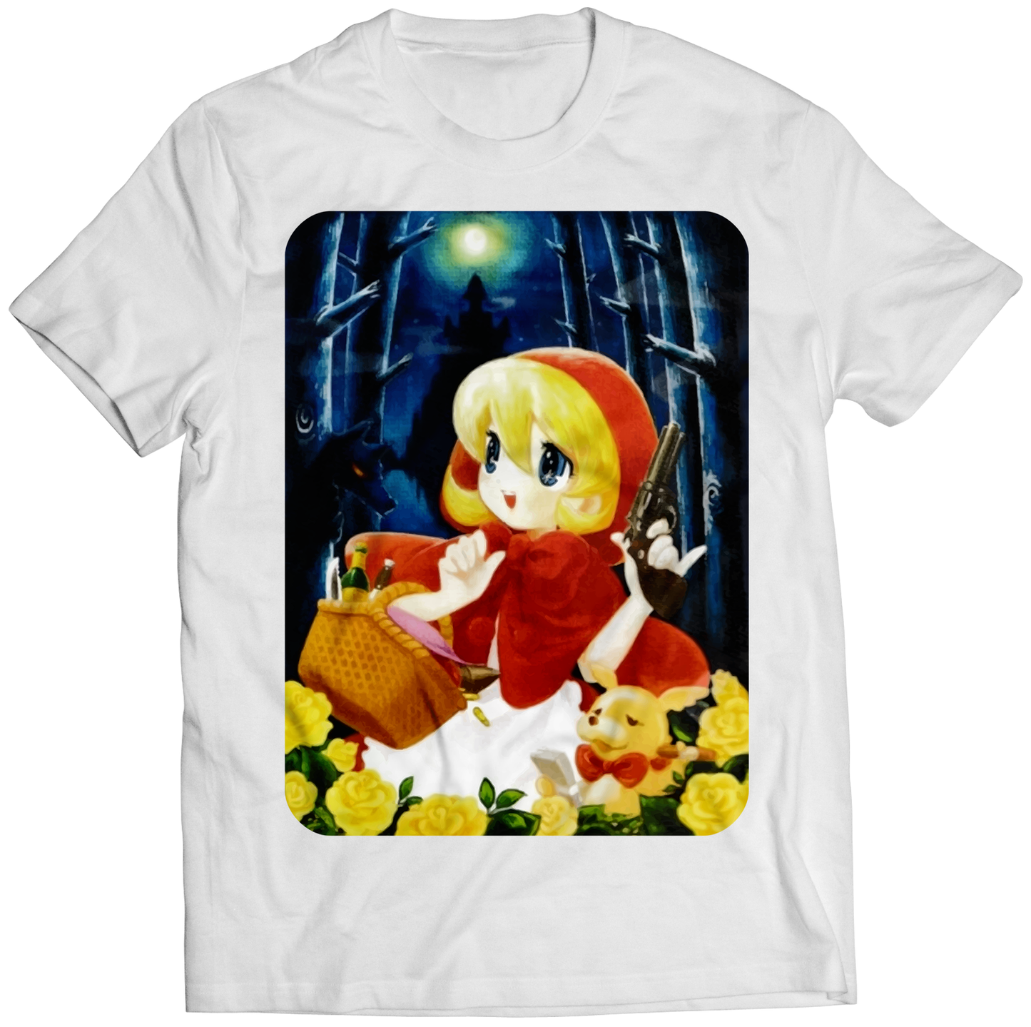 Bulletta BB Hood Painting Darkstalkers Premium Unisex T-shirt (Vectorized Design)