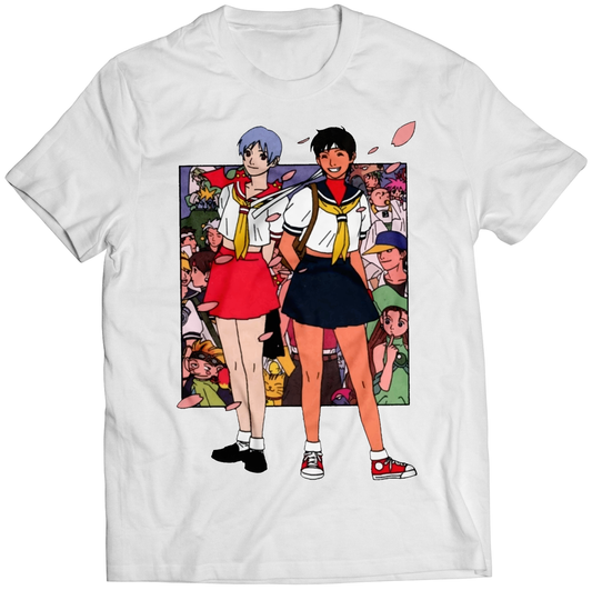 Sakura X Lilith Darkstalkers Premium Unisex T-shirt (Vectorized Design)