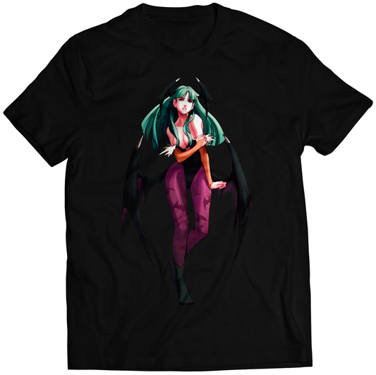 Morrigan Rare V1 Darkstalkers Premium Unisex T-shirt (Vectorized Design)