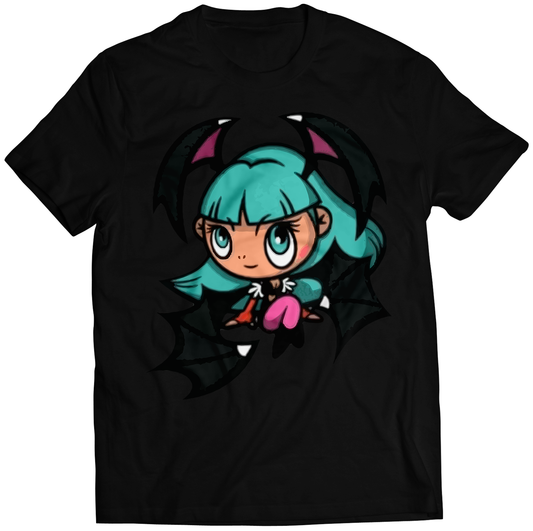 Tiny Morrigan Rare Darkstalkers Premium Unisex T-shirt (Vectorized Design)