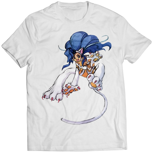 Felicia Rawr Darkstalkers Premium Unisex T-shirt (Vectorized Design)