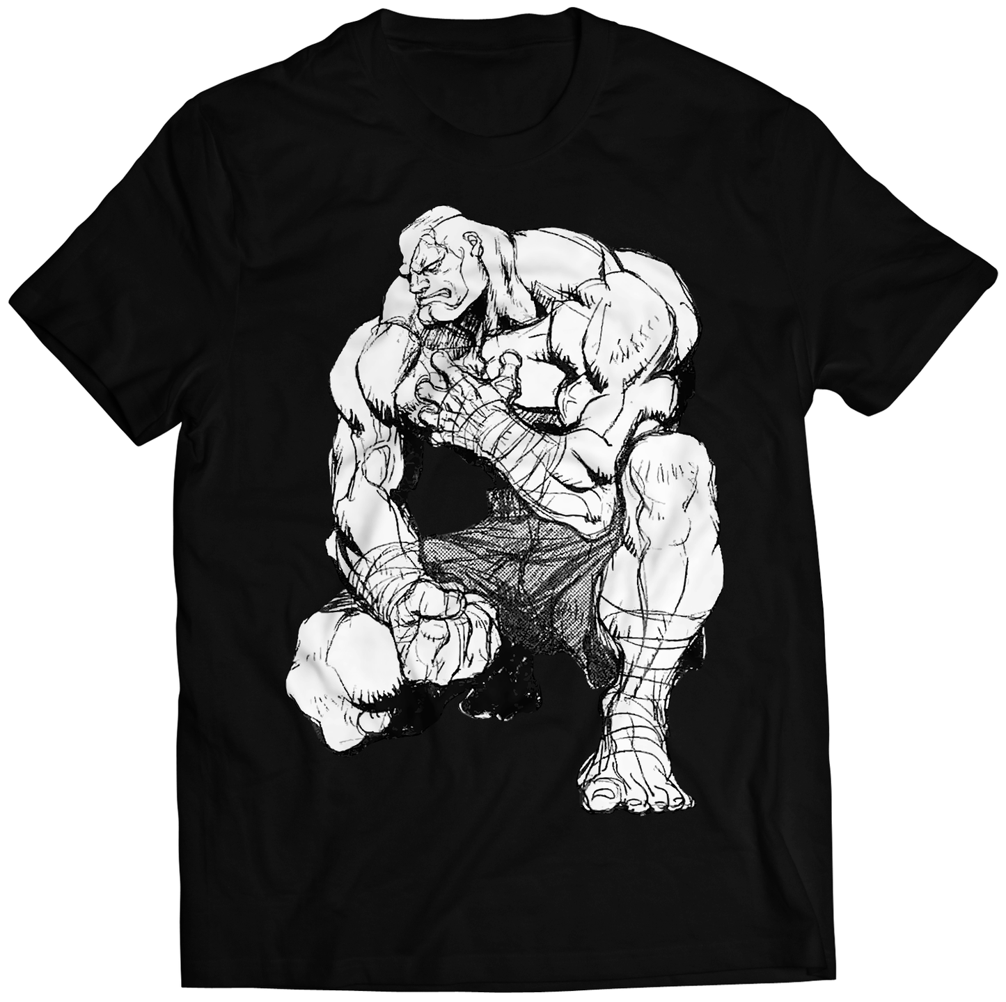 Sagat ST Concept Sketch Premium Unisex T-shirt (Vectorized Design)