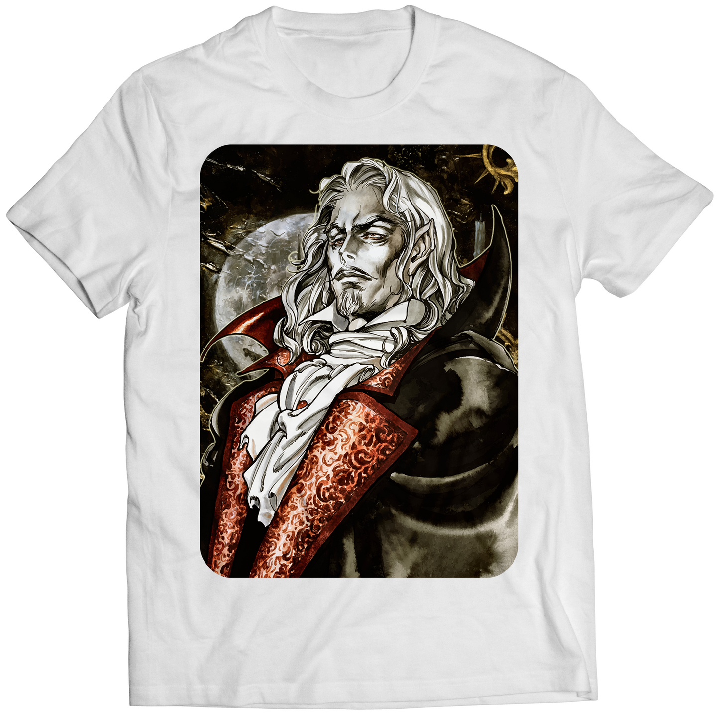 Dracula Castle Painting Premium Unisex T-shirt (Vectorized Design)