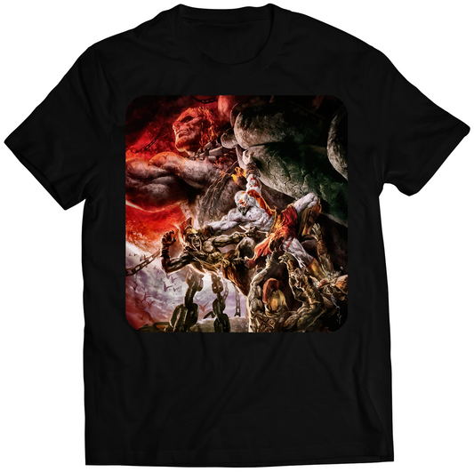 Kratos Climing Atlas GOW2 Premium Unisex T-shirt (Vectorized Design)