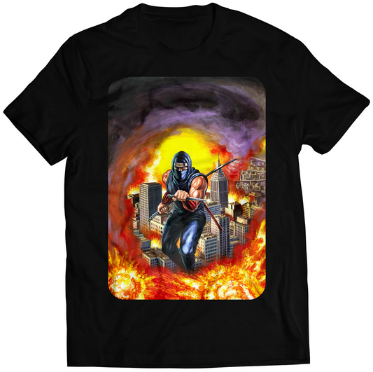 Retro Ninja Premium Unisex T-shirt (Vectorized Design)